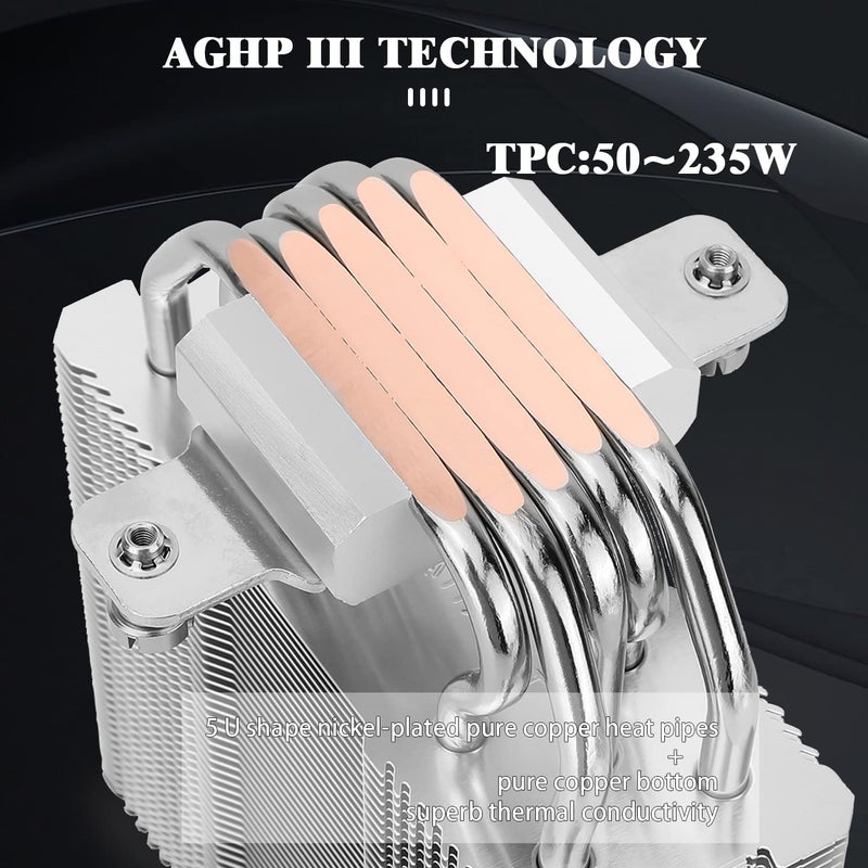 Thermalright مبرد الهواء للمعالج Assassin King 120 SE ARGB، AK120 SE ARB، 5 أنابيب حرارية، مروحة CPU هادئة TL-C12C-S PWM مع محامل S-FDB، لدعم AMD AM4/AM5/Intel LGA1700/1150/1151/1200/1851 - Image 2